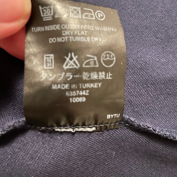 Jaeger London navy blue fit and flare midi dress - Picture 7 of 8